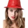 Justin à Paillettes Disco Rouge -J. Valentine Catalog Vente casquette a paillettes disco rouge