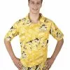 Chemise Hawaienne Jaune -J. Valentine Catalog Vente chemise de surfeur
