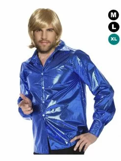 Chemise Claude François Paillettes Bleues