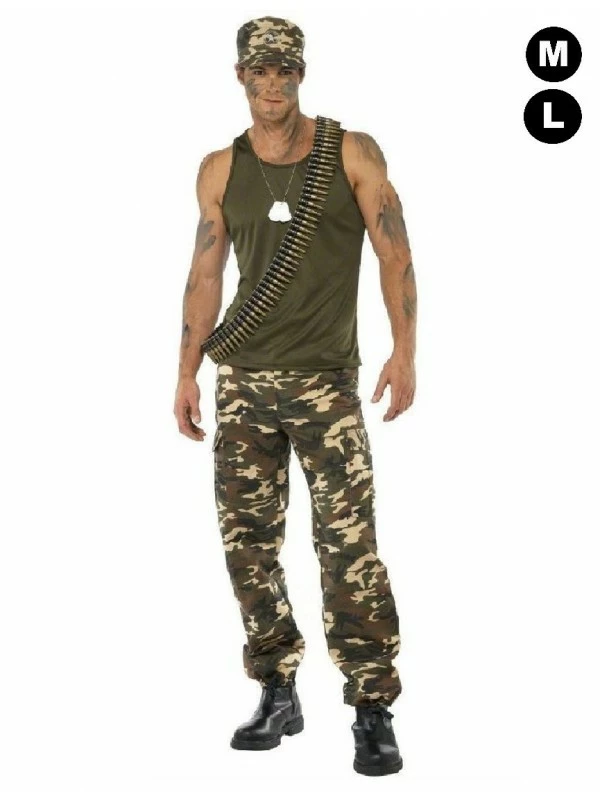 Déguisement Militaire Homme - Section GI 3 Déguisement Militaire Homme - Section GI