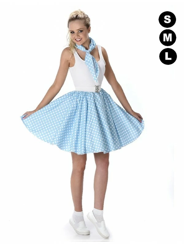 Jupe Années 60 Rock And Roll Bleu 3 Jupe Années 60 Rock And Roll Bleu