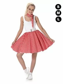 Jupe Années 60 Rock And Roll Rouge