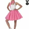 Jupe Rock And Roll Années 60 Rose