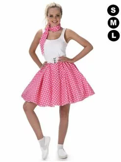 Jupe Rock And Roll Années 60 Rose